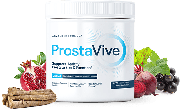 ProstaVive — Natural Prostate Health Supplement ProstaVive prostate supplement powder bottle — natural formula for prostate health and urine flow